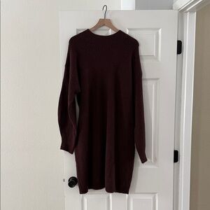 a new day Maroon Long Sleeve Dress
